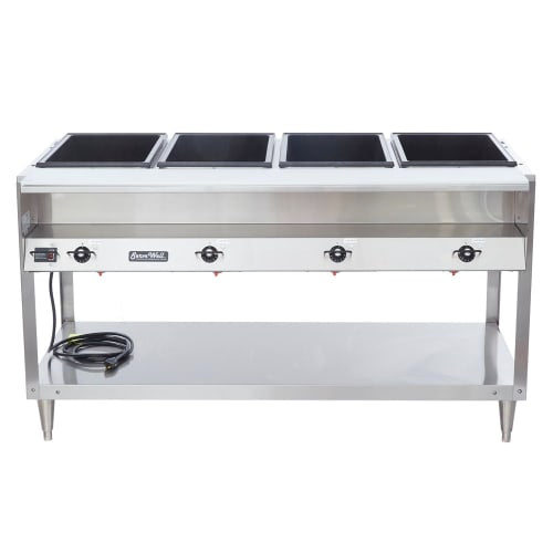 Vollrath 38004 61 1/4" Hot Food Table w/ (4) Wells & Cutting Board, 120v