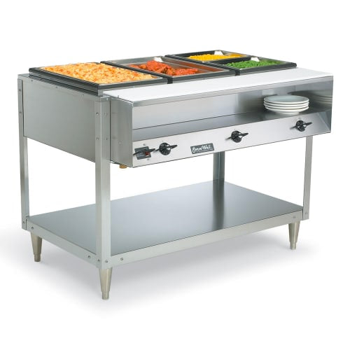 Vollrath 38103 46" Hot Food Table w/ (3) Wells & Cutting Board, 120v