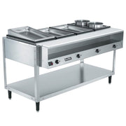 Vollrath 38118 61 1/4" Hot Food Table w/ (4) Wells & Cutting Board, 208 240v/1ph