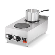 Vollrath 40739 15" Electric Hotplate w/ (2) Burners & Infinite Controls, 240v/1ph