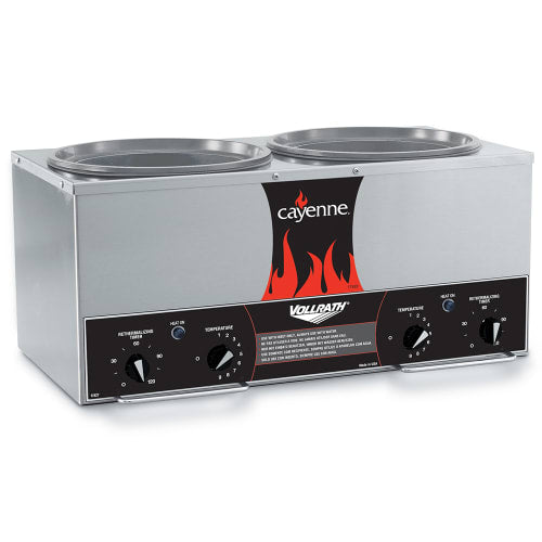 Vollrath 72028 (2) 7 qt Countertop Soup Warmer w/ Thermostatic Controls, 120v
