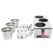 Vollrath 72788 (3) 7 1/4 qt Countertop Soup Warmer w/ Thermostatic Controls, 120v