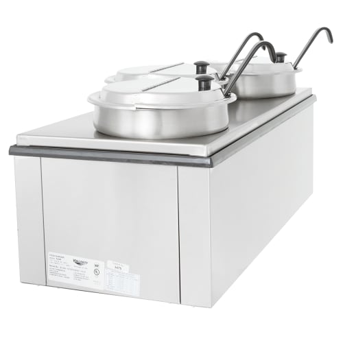 Vollrath 72788 (3) 7 1/4 qt Countertop Soup Warmer w/ Thermostatic Controls, 120v