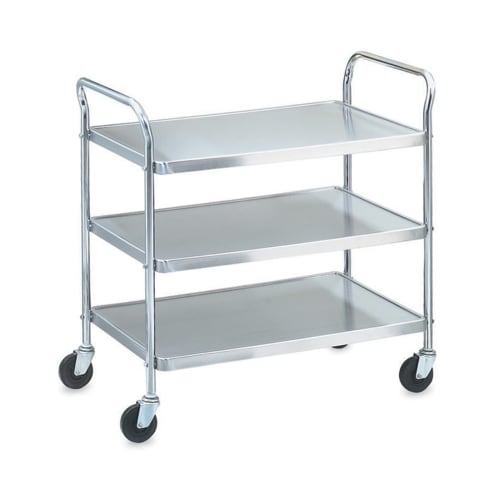 Vollrath 97105 3 Level Stainless Utility Cart w/ 400 lb Capacity, Raised Ledges