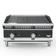 Vollrath CBGMD-12 12" Medium-Duty Gas Charbroiler w/ Reversible Grill Plates - Stainless Steel, Convertible