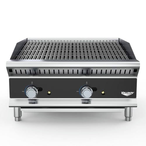 Vollrath CBGMD-12 12" Medium-Duty Gas Charbroiler w/ Reversible Grill Plates - Stainless Steel, Convertible
