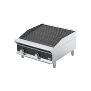 Vollrath CBGMD-24 24" Medium-Duty Gas Charbroiler w/ Reversible Grill Plates - Stainless Steel, Convertible