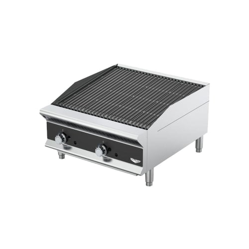 Vollrath CBGMD-24 24" Medium-Duty Gas Charbroiler w/ Reversible Grill Plates - Stainless Steel, Convertible
