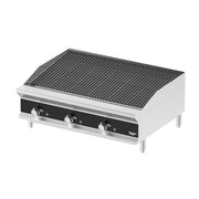 Vollrath CBGMD-36 36" Medium-Duty Gas Charbroiler w/ Reversible Grill Plates - Stainless Steel, Convertible