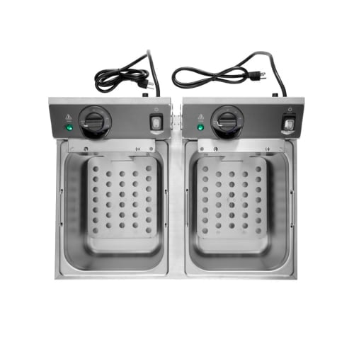 Vollrath CF2-1800DUAL Countertop Electric Fryer - (2) 10 lb Vat, 120v/1ph