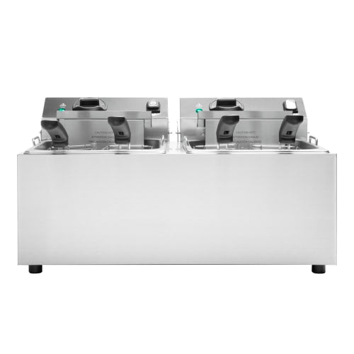 Vollrath CF2-3600DUAL Countertop Electric Fryer - (2) 10 lb Vat, 208-240v/1ph