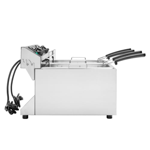 Vollrath CF2-3600DUAL Countertop Electric Fryer - (2) 10 lb Vat, 208-240v/1ph