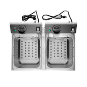 Vollrath CF2-3600DUAL Countertop Electric Fryer - (2) 10 lb Vat, 208-240v/1ph