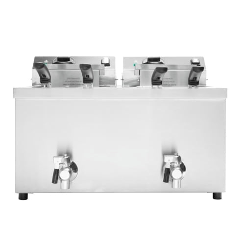 Vollrath CF4-3600DUAL Countertop Electric Fryer - (2) 15 lb Vat, 208-240v/1ph
