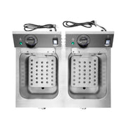 Vollrath CF4-3600DUAL Countertop Electric Fryer - (2) 15 lb Vat, 208-240v/1ph