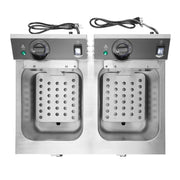 Vollrath CF4-3600DUAL-C Countertop Electric Fryer - (2) 15 lb Vats, 208-240v/1ph