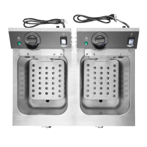 Vollrath CF4-3600DUAL-C Countertop Electric Fryer - (2) 15 lb Vats, 208-240v/1ph