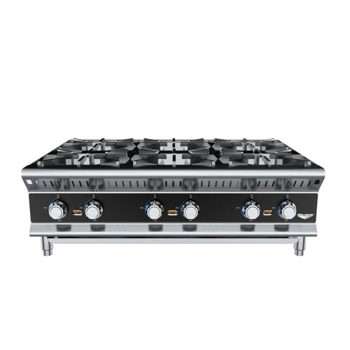 Vollrath HPG6-36 36" Countertop Manual Gas Commercial Hotplate - Convertible