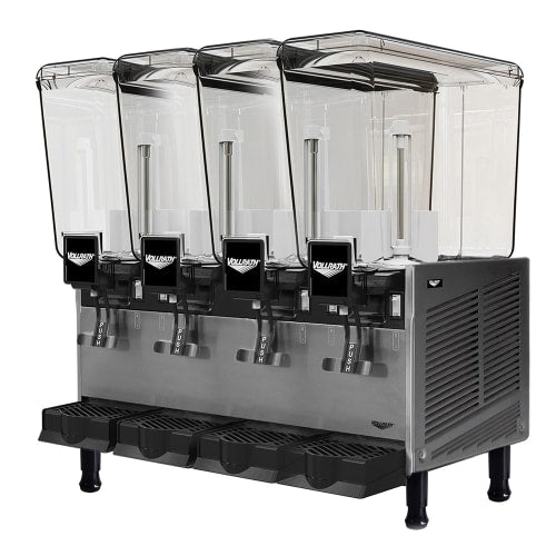 Vollrath VBBE4-37-S Pre Mix Refrigerated Dispenser w/ (4) 5 1/3 gal Bowls - Stirring Paddle Circulation, 115v
