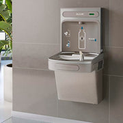 Elkay EZS8WSLK Wall Mount Drinking Fountain w/ Bottle Filler - Non Filtered, Refrigerated, Light Gray