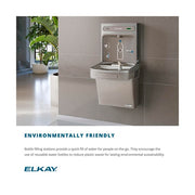 Elkay EZSDWSLK Wall Mount Drinking Fountain w/ Bottle Filler - Non Filtered, Non Refrigerated, Light Gray
