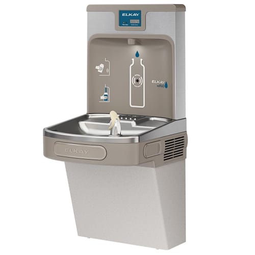 Elkay LZS8WSLK Wall Mount Drinking Fountain w/ Bottle Filler - Refrigerated, Filtered