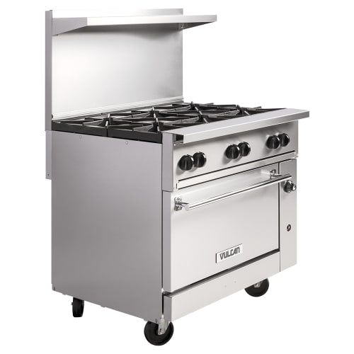 Vulcan 36C-6B 36" 6 Burner Gas Range w/ Convection Oven, Liquid Propane