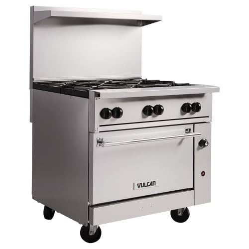 Vulcan 36C-6B 36" 6 Burner Gas Range w/ Convection Oven, Liquid Propane