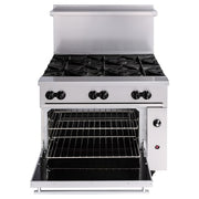 Vulcan 36C-6B 36" 6 Burner Gas Range w/ Convection Oven, Natural Gas