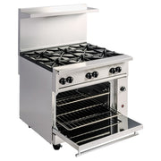 Vulcan 36C-6B 36" 6 Burner Gas Range w/ Convection Oven, Natural Gas