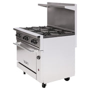 Vulcan 36C-6B 36" 6 Burner Gas Range w/ Convection Oven, Natural Gas