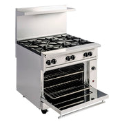 Vulcan 36S-6B 36" 6 Burner Gas Range w/ Standard Oven, Liquid Propane