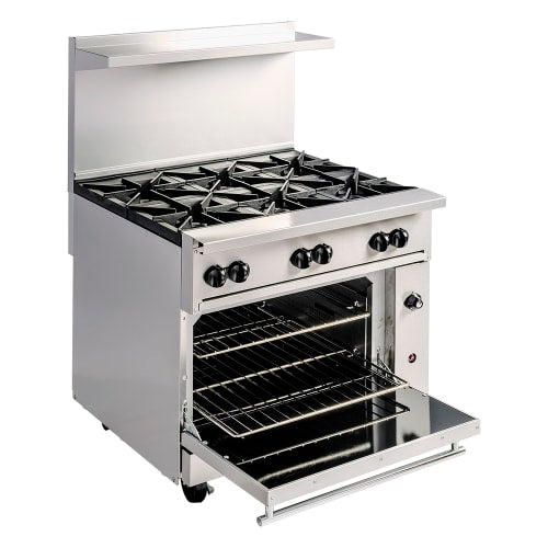 Vulcan 36S-6B 36" 6 Burner Gas Range w/ Standard Oven, Liquid Propane