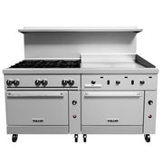 Vulcan 72CC-6B36G 72" 6 Burner Gas Range w/ Griddle & (2) Convection Ovens, Natural Gas
