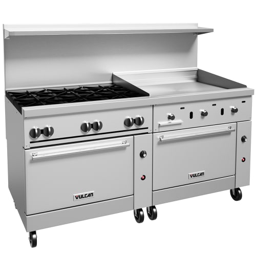 Vulcan 72CC-6B36G 72" 6 Burner Gas Range w/ Griddle & (2) Convection Ovens, Natural Gas