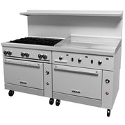 Vulcan 72SC-6B36G 72" 6 Burner Gas Range w/ Griddle, (1) Standard Oven, & (1) Convection Oven, Natural Gas