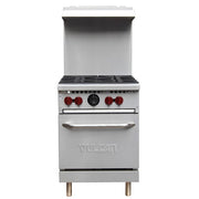 Vulcan SX24-4BN 24" 4 Burner Gas Range w/ Space Saver Oven, Natural Gas