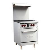 Vulcan SX24-4BN 24" 4 Burner Gas Range w/ Space Saver Oven, Natural Gas