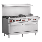 Vulcan SX60F-6B24G 60" 6 Burner Gas Range w/ Griddle & (2) Standard Ovens, Natural Gas