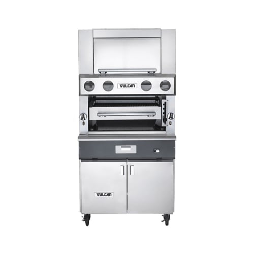 Vulcan VBB1CF 36" Upright Broiler w/ (3) Burners - Convection Oven Base, Liquid Propane