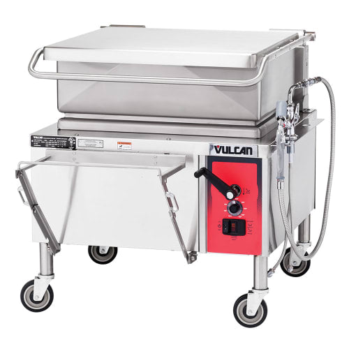 Vulcan VG30 30 gal. Tilt Skillet - Open Base, Includes Faucet, Strainer, Natural Gas