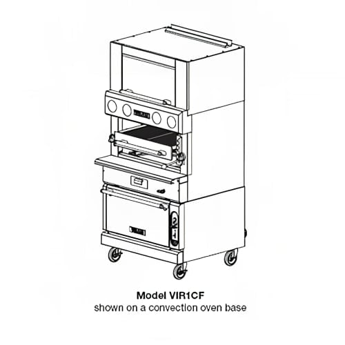 Vulcan VIR1CF Deck-Broiler w/ Infrared Burners, Convection Oven, Natural Gas