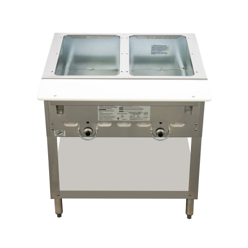 Duke 302 30 3/8" Hot Food Table w/ (2) Wells & Cutting Board, Liquid Propane