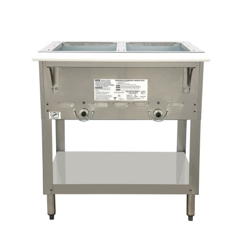 Duke 302 30 3/8" Hot Food Table w/ (2) Wells & Cutting Board, Liquid Propane