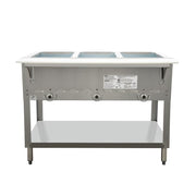 Duke 303 44 3/8" Hot Food Table w/ (3) Wells & Cutting Board, Liquid Propane