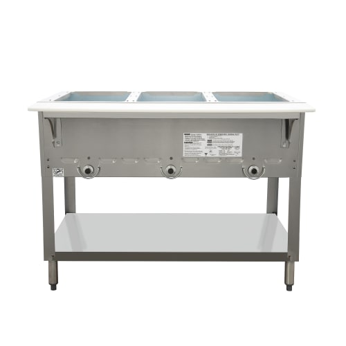 Duke 303 44 3/8" Hot Food Table w/ (3) Wells & Cutting Board, Liquid Propane