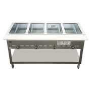 Duke 304 58 3/8" Hot Food Table w/ (4) Wells & Cutting Board, Liquid Propane