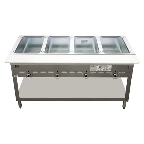 Duke 304 58 3/8" Hot Food Table w/ (4) Wells & Cutting Board, Liquid Propane