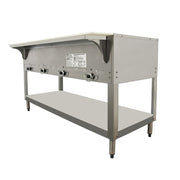 Duke 304 58 3/8" Hot Food Table w/ (4) Wells & Cutting Board, Liquid Propane