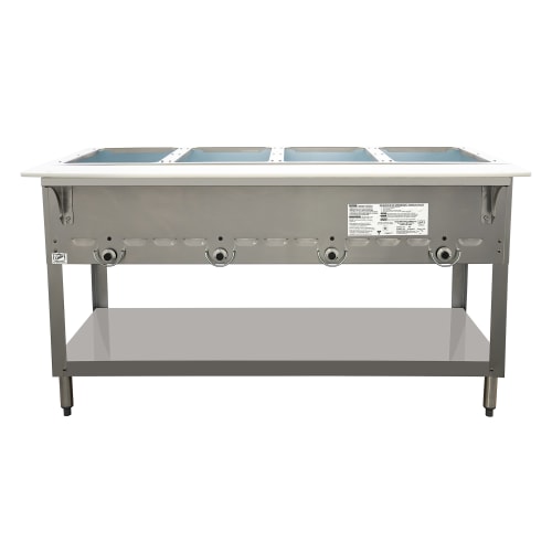 Duke 304 58 3/8" Hot Food Table w/ (4) Wells & Cutting Board, Liquid Propane